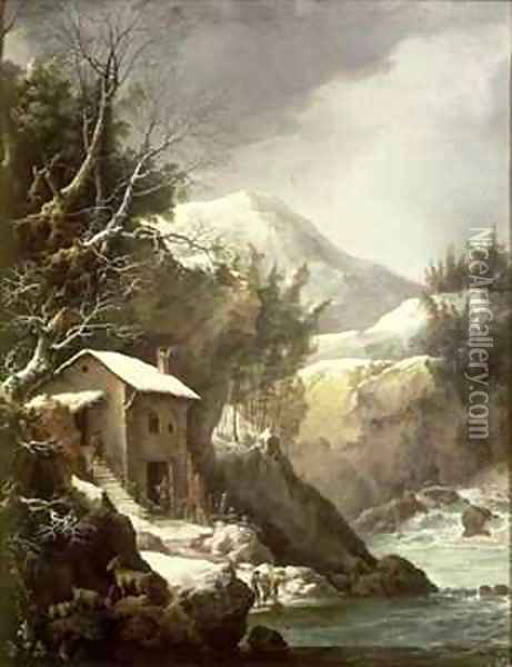 Winter landscape Oil Painting - Francesco Foschi