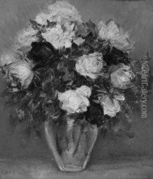 Rose 1936 Oil Painting - Dino Uberti