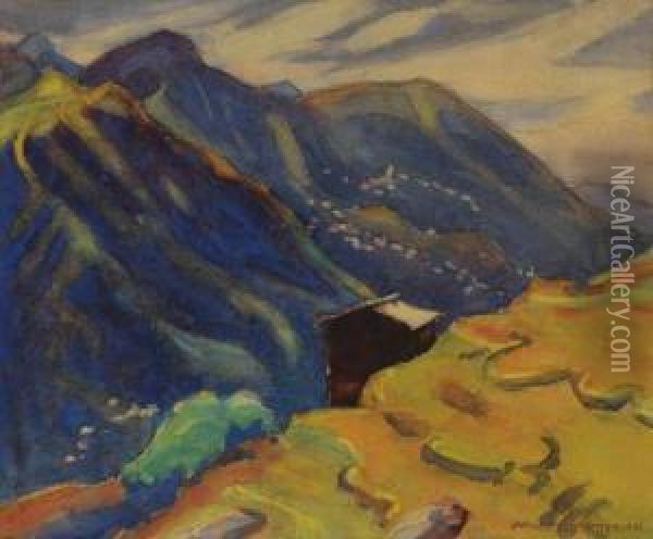 Mountain Landscape Oil Painting - Margaret Jordan Patterson