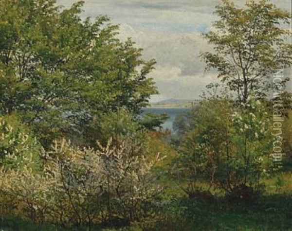 Summer Landscape Oil Painting - Janus la Cour