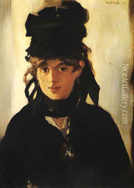 Portrait of Berthe Morisot Oil Painting - Edouard Manet