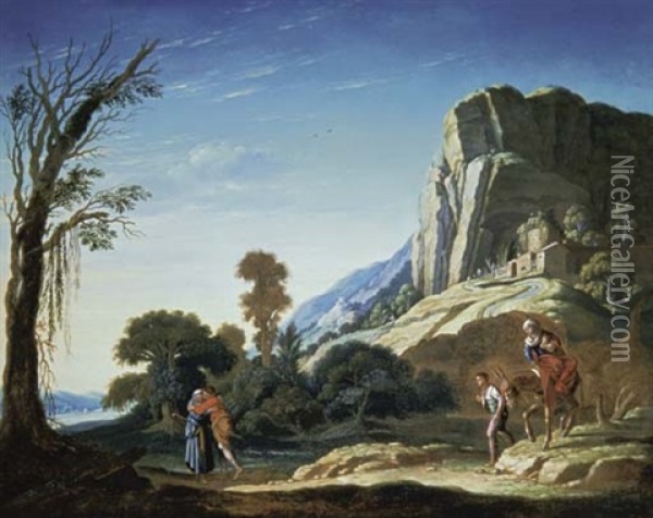 Moses And Aaron Oil Painting - Jacob Symonsz Pynas