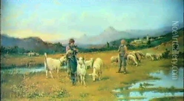Campagna Toscana Oil Painting - Rafaello Torre