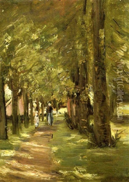 Der Allee Oil Painting - Max Liebermann