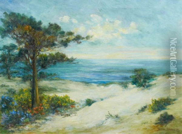 Ocean Solitude, Monterey Oil Painting - Bertha Stringer Lee
