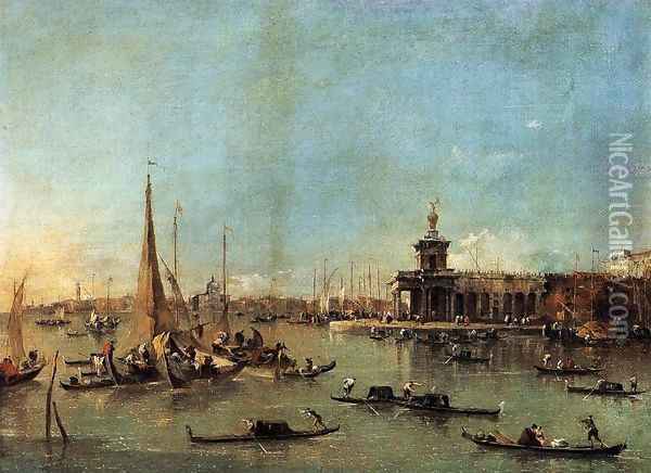 Venice The Dogana with the Giudecca Oil Painting - Francesco Guardi