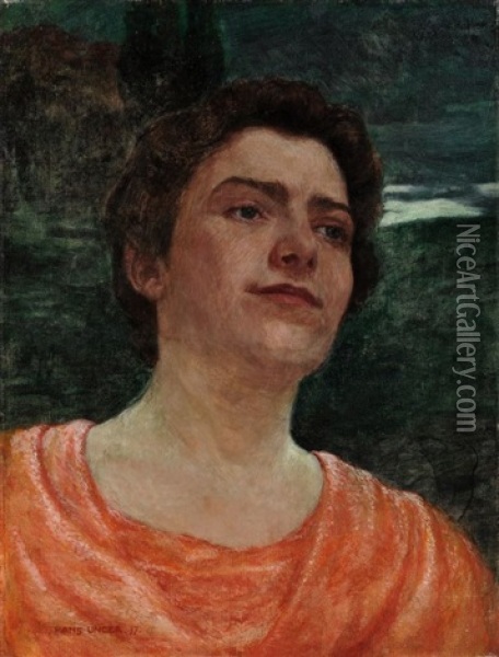 Damenportrat Oil Painting - Hans Unger