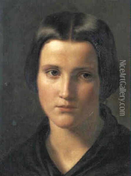 Portrait Lieselotte Stiegel Oil Painting - Ludwig des Coudres