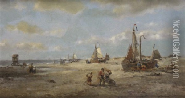 Retour Des Pecheurs Oil Painting - Francois-Etienne Musin