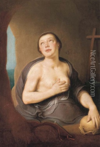 The Penitent Magdalen Oil Painting - Cornelis Cornelisz Van Haarlem