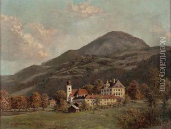 Schloss Aigen Bei Salzburg Oil Painting - Franz Kulstrunk