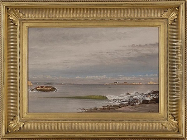 View From The Coast Oil Painting - Nelson Augustus Moore