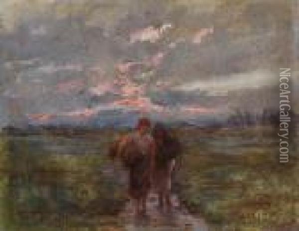 The Path Home Oil Painting - Alfred Seifert