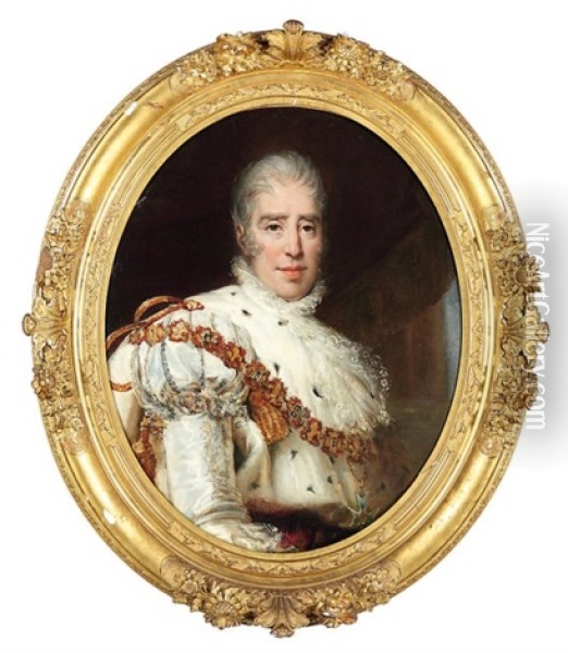 Portrait Du Roi Charles X Oil Painting - Francois Pascal Simon Gerard