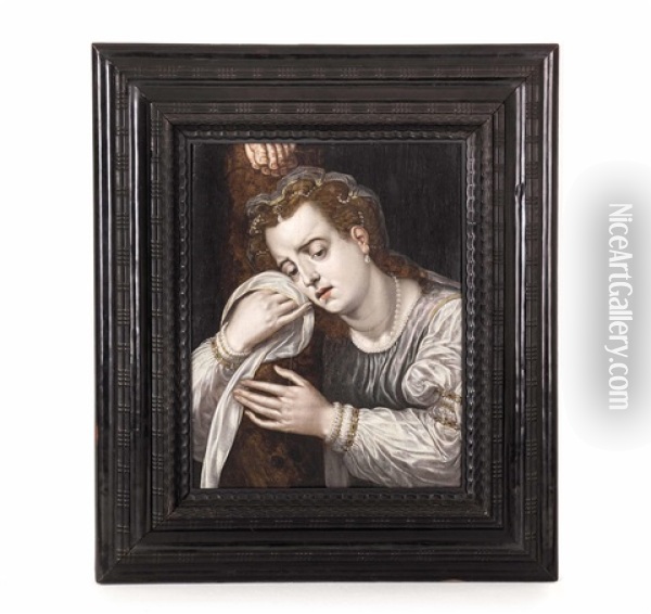 Die Hl. Magdalena Unter Dem Kreu Oil Painting - Frans Floris the Elder