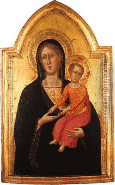 Madonna Col Bambino Oil Painting - Silvestro Dei Gherarducci