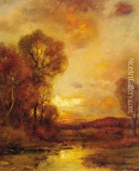 An Autumnal Landscape Oil Painting - Charles P. Appel