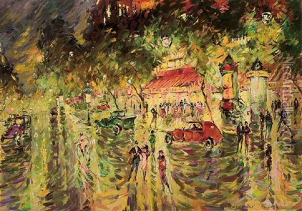 Pariser Boulevard Oil Painting - Alexei Konstantinovich Korovin