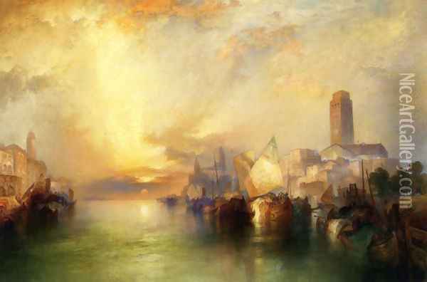 View of Venice III Oil Painting - Thomas Moran