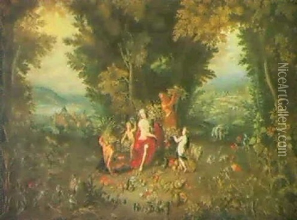 Allegorie Der Erde Oil Painting - Jan Brueghel the Elder