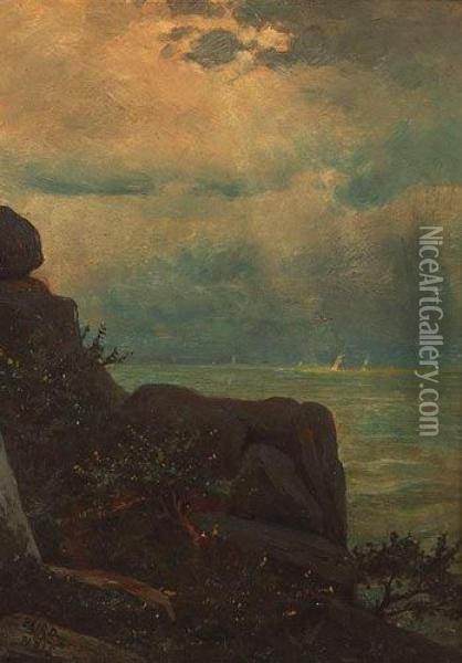 Rocky Coast Oil Painting - William Baird