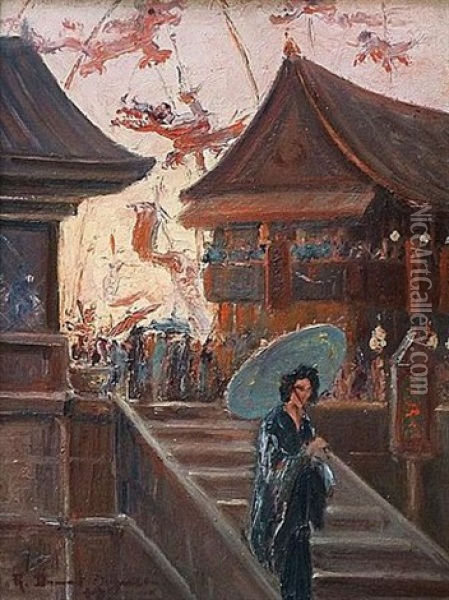 Yokohama (study) Oil Painting -  Dumont Duparc