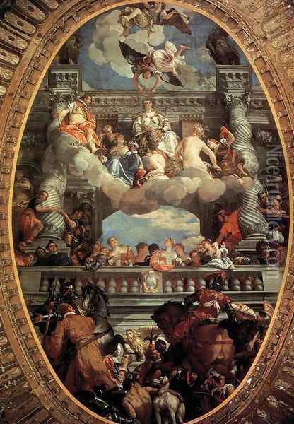 Apotheosis of Venice 1585 Oil Painting - Paolo Veronese (Caliari)