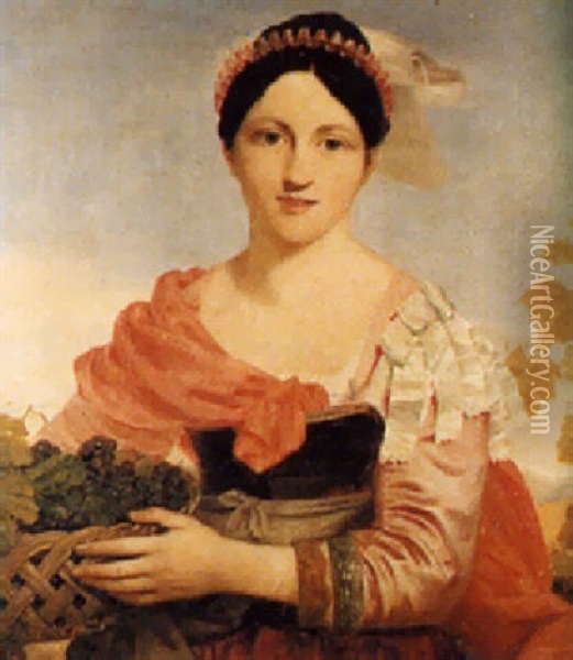 Portrait Of Miss Sturgess Bourne As Autumn Oil Painting - Sir Charles Lock Eastlake