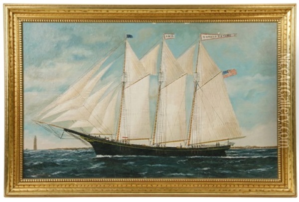 Ship's Portrait Of The Three-mast Schooner 