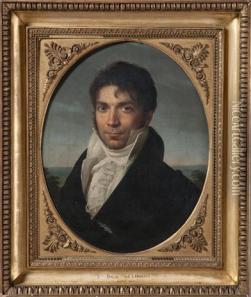 Portrait Dit De Joseph Balze, Pere De Raymond Oil Painting - Jerome-Martin Langlois