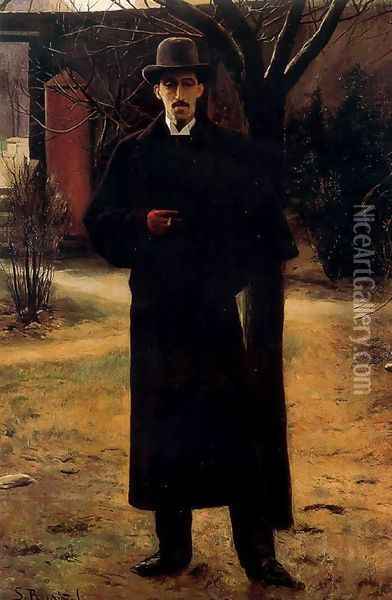 Retrato de Miguel Utrilllo 2 Oil Painting - Santiago Rusinol i Prats