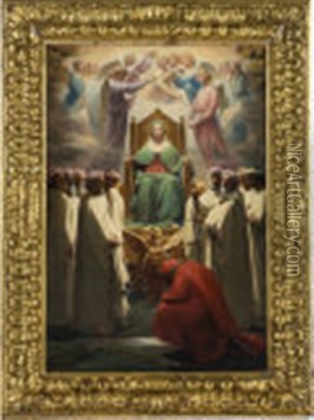 Apparition De Beatrix A Dante Oil Painting - Henri Delaborde
