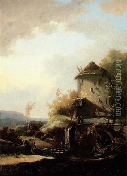 La Petite Tourelle Oil Painting - Lazare (Eleazard) Bruandet