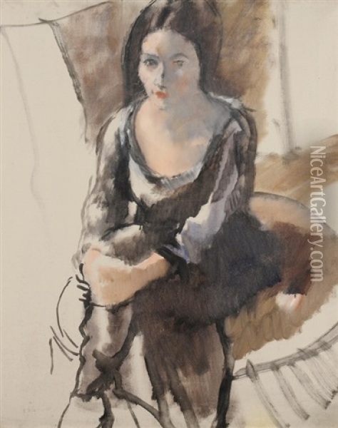 Portrait De Cheriane Oil Painting - Jules Pascin
