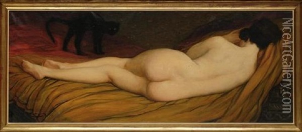 Desnudo Femenino Oil Painting - Ignacio Rosas