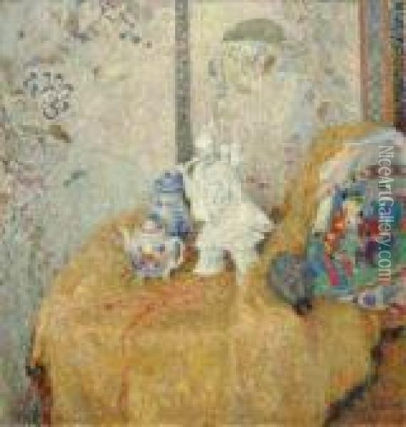 Porcelaine Dans Un Interieur Oil Painting - Gustave De Smet