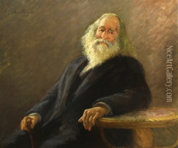 Portrait Of The Artist's Father Oil Painting - Anna Elisabeth Klumpke