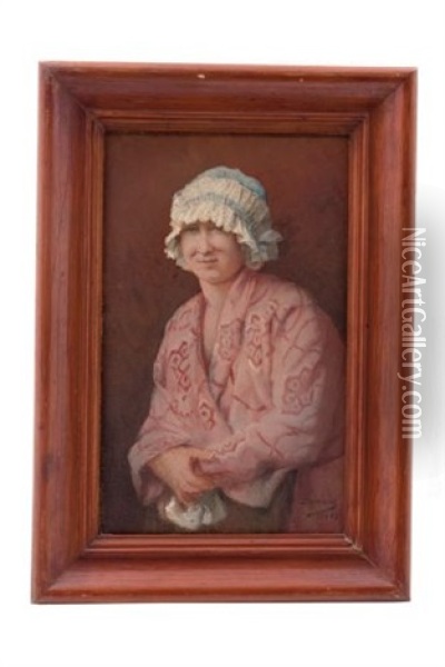 Retrato De Magdalena Benard Oil Painting - Emile Benard