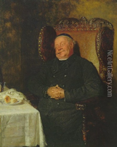 Mittagsschlafchen Oil Painting - Eduard von Gruetzner