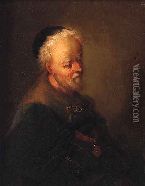 Portrait of an old man Oil Painting - Christian Wilhelm Ernst Dietrich
