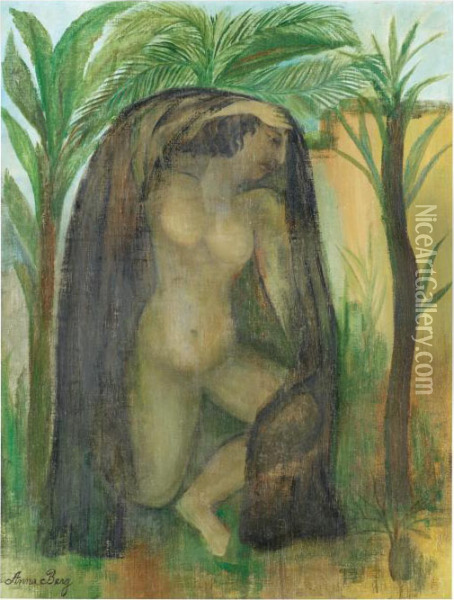 Kvinnofigur Oil Painting - Anna Berg