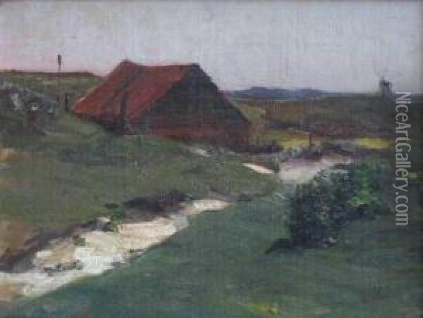 Near Maasluis Oil Painting - Henry George Keller