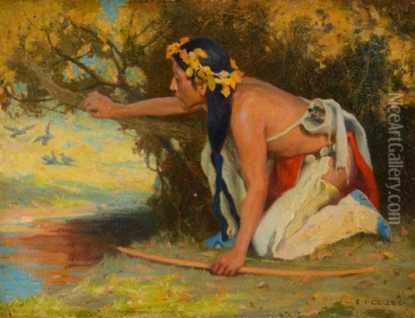 Hunting Son Oil Painting - Eanger Irving Couse