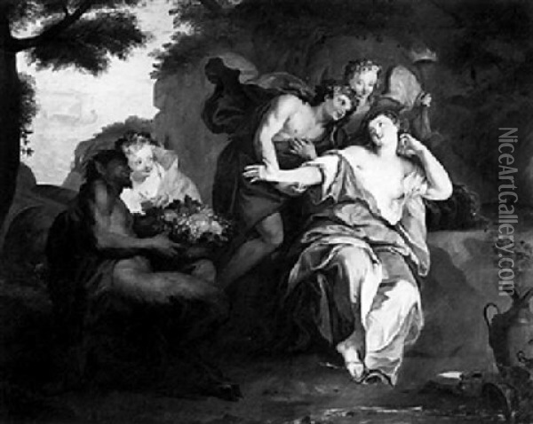 Bacchus And Ariadne On The Isle Of Naxos Oil Painting - Antoine Coypel