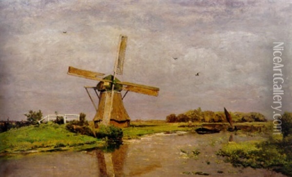 Zomer (polder Bij Kortenhoef) Oil Painting - Paul Joseph Constantin Gabriel