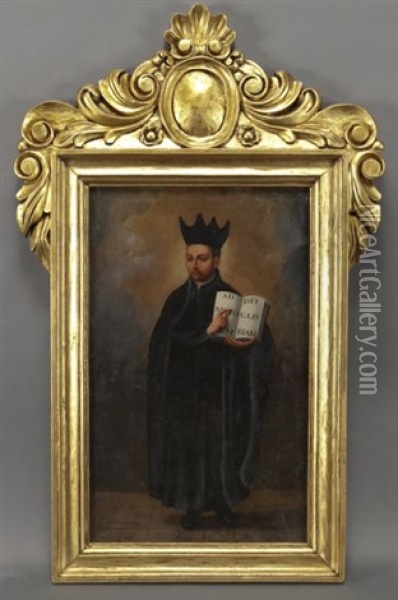 St. Ignatius Of Loyola Oil Painting - Miguel Cabrera