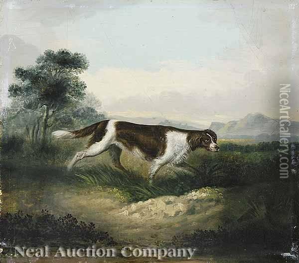 Flora: English Setter Oil Painting - James Howe