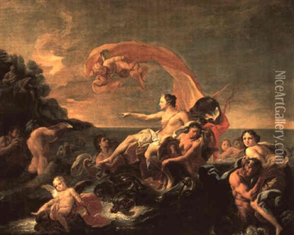 Il Trionfo Di Galatea Oil Painting - Corrado Giaquinto