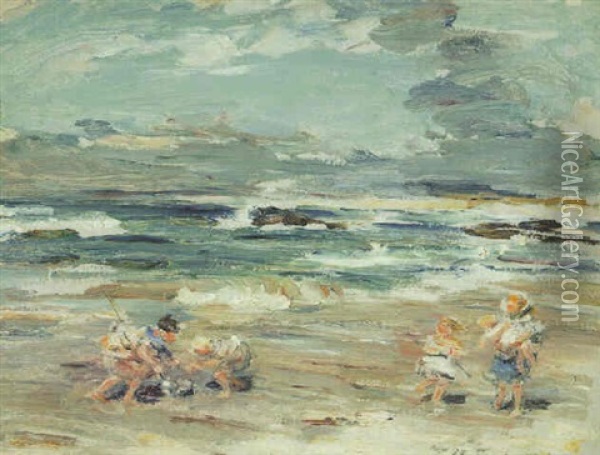 A Breerzy Day, Machrihanish Oil Painting - William McTaggart
