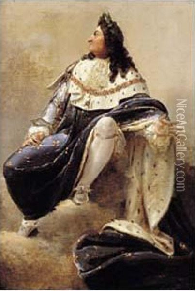 Louis Xiv Oil Painting - Merry Joseph Blondel